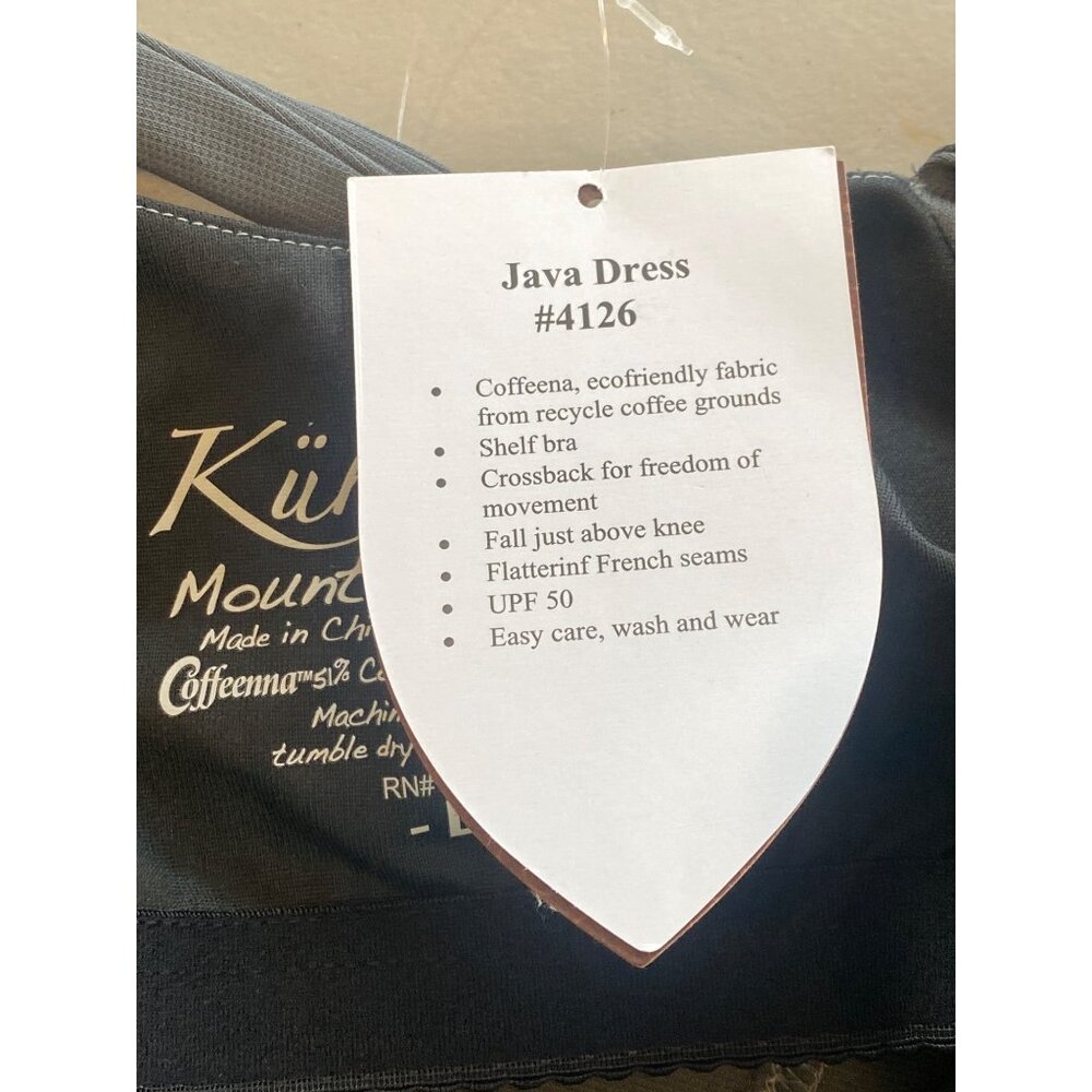 NWT Kuhl Womens Java Dress L Gray Coffeenna Sleeveless X-Cross Racerback MSRP$89 - Picture 10 of 10